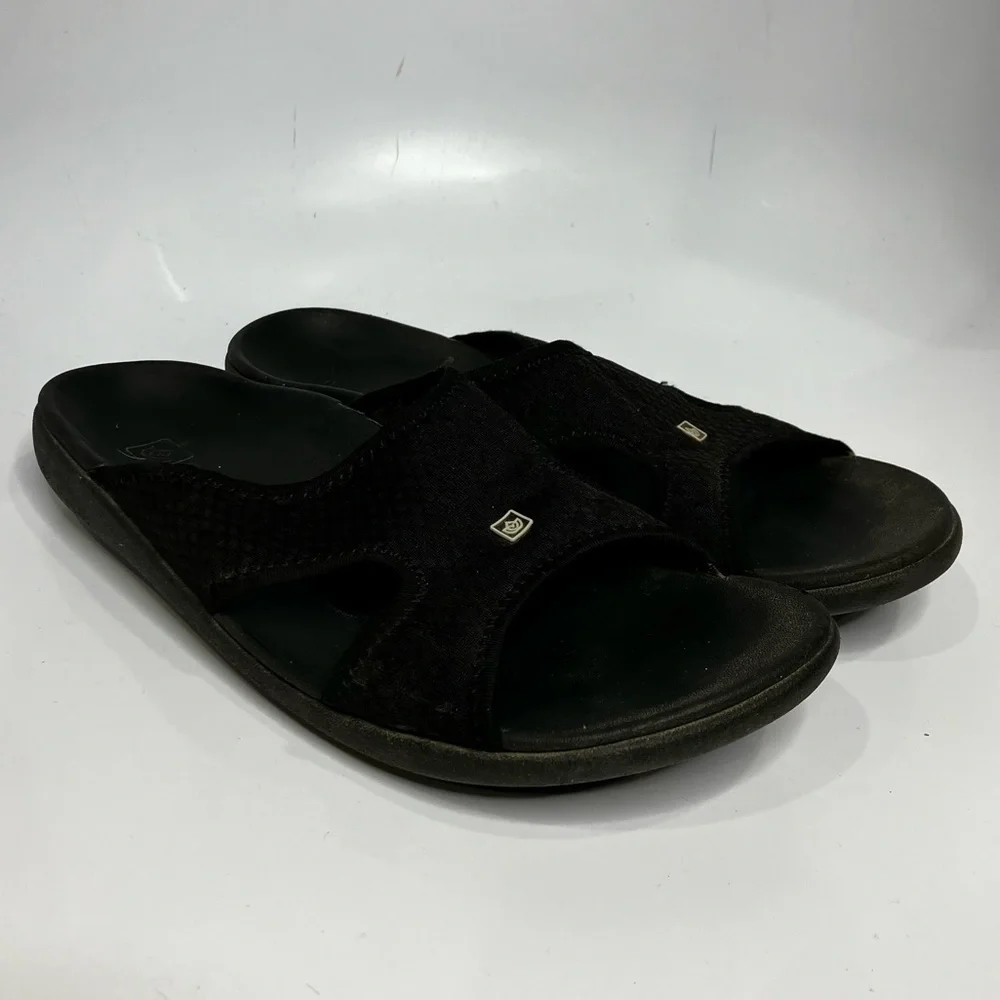 Spenco Breeze Men’s orthotics slides black‎ size 10